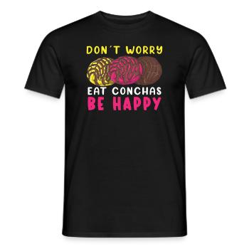 Spanish Humor Conchas Mexican Bread - Men's T-Shirt - black - Front - AI Model Male 178 light (178cm)