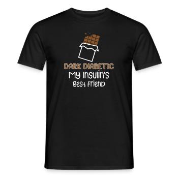 Type 1 diabetes Funny - Men's T-Shirt - black - Front - AI Model Male 178 light (178cm)