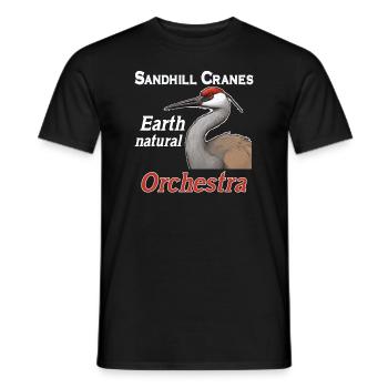 Sandhill Crane Lovers Bird Watching - Men's T-Shirt - black - Front - AI Model Male 178 light (178cm)