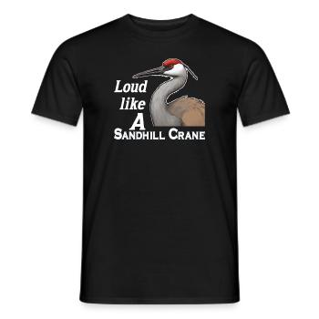Sandhill Crane Lovers Bird Watching - Men's T-Shirt - black - Front - AI Model Male 178 light (178cm)