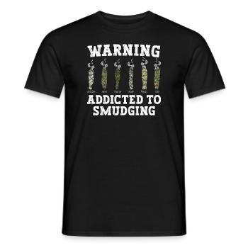Smudge Sage Feder Spirituelle Hexerei Meditieren - Männer T-Shirt - Schwarz - Vorne - AI Model Male 178 light (178cm)