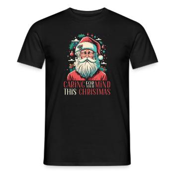 Mental Health Christmas Anti-Christmas - Men's T-Shirt - black - Front - AI Model Male 178 light (178cm)