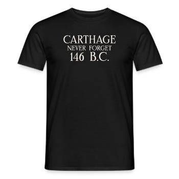 Carthage Punic Wars Hannibal Barca against Rome - Men's T-Shirt - black - Front - AI Model Male 178 light (178cm)