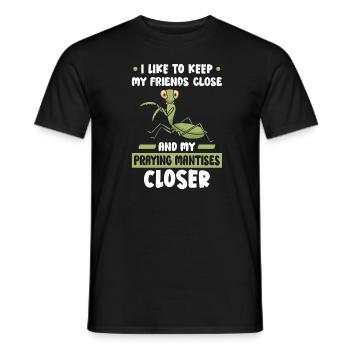 Praying mantis lover, insect enthusiast, - Men's T-Shirt - black - Front - AI Model Male 178 light (178cm)