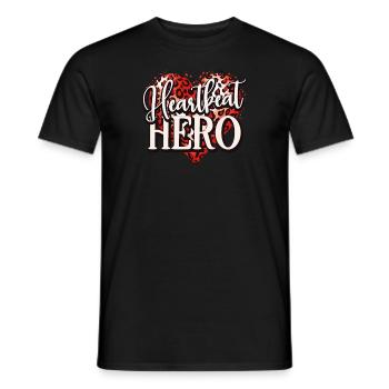 Gesunder Herzschlag Februar-herzbewusstsein - Männer T-Shirt - Schwarz - Vorne - AI Model Male 178 light (178cm)