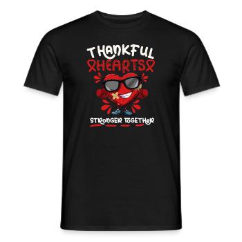 Gesunder Herzschlag Februar-herzbewusstsein - Männer T-Shirt - Schwarz - Vorne - AI Model Male 178 light (178cm)