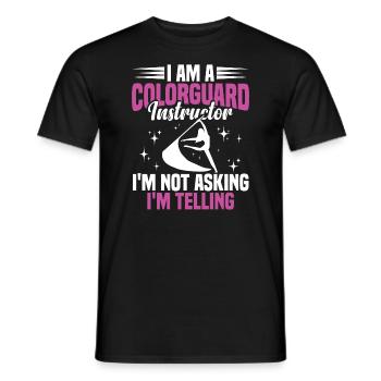 Winter Guard Instructor Colorguard Captain Gift - Men's T-Shirt - black - Front - AI Model Male 178 light (178cm)
