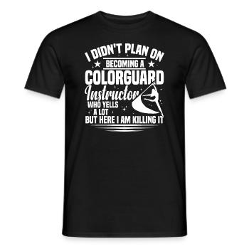 Winter Guard Instructor Colorguard Captain Gift - Men's T-Shirt - black - Front - AI Model Male 178 light (178cm)