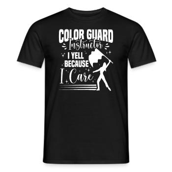 Winter Guard Instructor Colorguard Captain Gift - Men's T-Shirt - black - Front - AI Model Male 178 light (178cm)