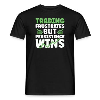 Stock Traders, Forex Traders, Investor Trading - Men's T-Shirt - black - Front - AI Model Male 178 light (178cm)