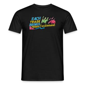 Stock Traders, Forex Traders, Investor Trading - Men's T-Shirt - black - Front - AI Model Male 178 light (178cm)