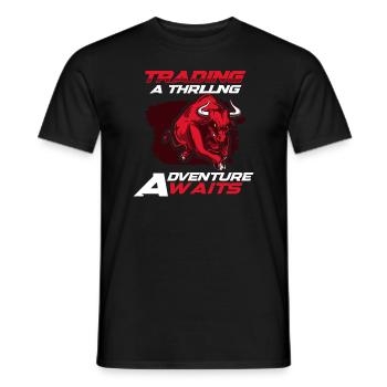 Stock Traders, Forex Traders, Investor Trading - Men's T-Shirt - black - Front - AI Model Male 178 light (178cm)