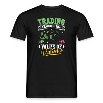Stock Traders, Forex Traders, Investor Trading - Men's T-Shirt - black - Front - AI Model Male 178 light (178cm)