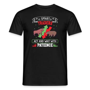 Stock Traders, Forex Traders, Investor Trading - Men's T-Shirt - black - Front - AI Model Male 178 light (178cm)