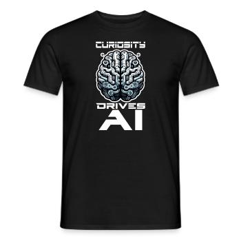 Künstliche Intelligenz, Maschinelles Lernen, Daten - Männer T-Shirt - Schwarz - Vorne - AI Model Male 178 light (178cm)