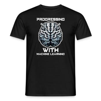 Künstliche Intelligenz, Maschinelles Lernen, Daten - Männer T-Shirt - Schwarz - Vorne - AI Model Male 178 light (178cm)