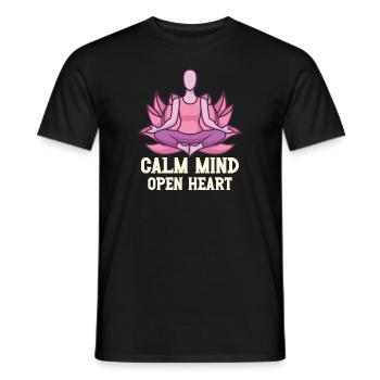 Yoga, Pleine conscience, Pratique, Méditation, Manifestation - T-shirt homme - noir - Devant - AI Model Male 178 light (178cm)
