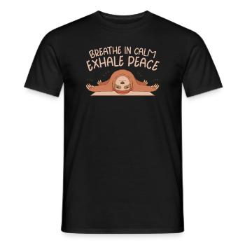 Yoga Mindfulness Practic Meditation Manifestation - Men's T-Shirt - black - Front - AI Model Male 178 light (178cm)