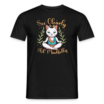Yoga Mindfulness Practic Meditation Manifestation - Männer T-Shirt - Schwarz - Vorne - AI Model Male 178 light (178cm)