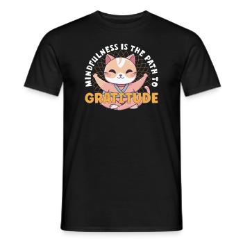 Yoga, Pleine conscience, Pratique, Méditation, Manifestation - T-shirt homme - noir - Devant - AI Model Male 178 light (178cm)
