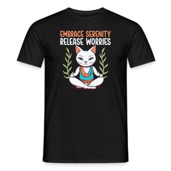 Yoga, Pleine conscience, Pratique, Méditation, Manifestation - T-shirt homme - noir - Devant - AI Model Male 178 light (178cm)