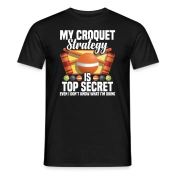 Croquet Mallet Croquet Club Croquet Player Croquet - Männer T-Shirt - Schwarz - Vorne - AI Model Male 178 light (178cm)
