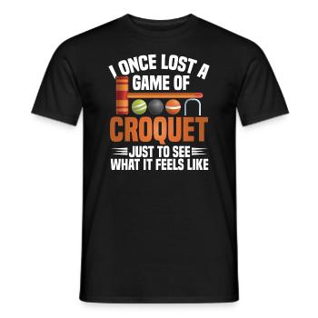 Croquet Mallet Croquet Club Croquet Player Croquet - Men's T-Shirt - black - Front - AI Model Male 178 light (178cm)
