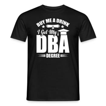 DBA Degree DBA Degree Docteur en commerce - T-shirt homme - noir - Devant - AI Model Male 178 light (178cm)