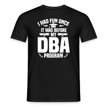 DBA Degree DBA Degree Docteur en commerce - T-shirt homme - noir - Devant - AI Model Male 178 light (178cm)