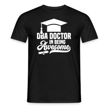 DBA Degree DBA Degree Docteur en commerce - T-shirt homme - noir - Devant - AI Model Male 178 light (178cm)