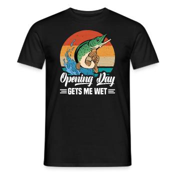 Northern Pike Fisherman Pike Fishing Rod Pike Fish - Men's T-Shirt - black - Front - AI Model Male 178 light (178cm)