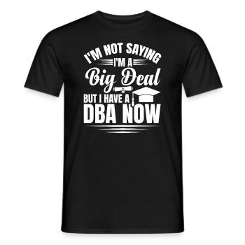 DBA Degree DBA Degree Docteur en commerce - T-shirt homme - noir - Devant - AI Model Male 178 light (178cm)