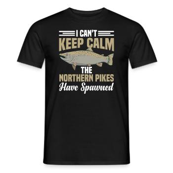 Northern Pike Fisherman Pike Fishing Rod Pike Fish - Men's T-Shirt - black - Front - AI Model Male 178 light (178cm)