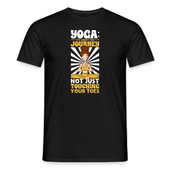 Yoga, Pleine conscience, Pratique, Méditation, Manifestation - T-shirt homme - noir - Devant - AI Model Male 178 light (178cm)