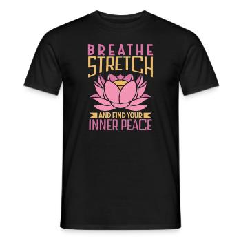 Yoga, Pleine conscience, Pratique, Méditation, Manifestation - T-shirt homme - noir - Devant - AI Model Male 178 light (178cm)