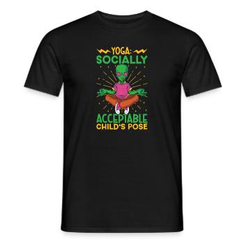 Yoga, Pleine conscience, Pratique, Méditation, Manifestation - T-shirt homme - noir - Devant - AI Model Male 178 light (178cm)
