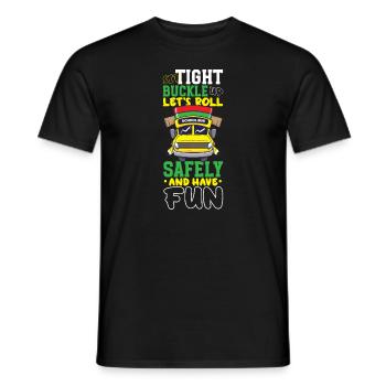 Funny School Bus Driver Appreciation anniversary - Men's T-Shirt - black - Front - AI Model Male 178 light (178cm)