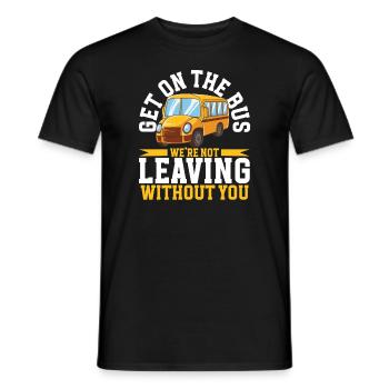 Funny School Bus Driver Appreciation anniversary - Men's T-Shirt - black - Front - AI Model Male 178 light (178cm)
