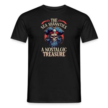 Sailors Sea Shanty Singing Ship Adventures - Men's T-Shirt - black - Front - AI Model Male 178 light (178cm)