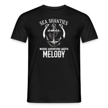 Sailors Sea Shanty Singing Ship Adventures - T-shirt homme - noir - Devant - AI Model Male 178 light (178cm)