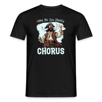 Sailors Sea Shanty Singing Ship Adventures - Men's T-Shirt - black - Front - AI Model Male 178 light (178cm)