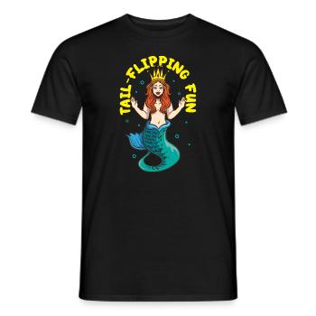 Sirène Reine, Mer, Royal, Océan, Monarque - T-shirt homme - noir - Devant - AI Model Male 178 light (178cm)