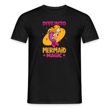 Sirène Reine, Mer, Royal, Océan, Monarque - T-shirt homme - noir - Devant - AI Model Male 178 light (178cm)