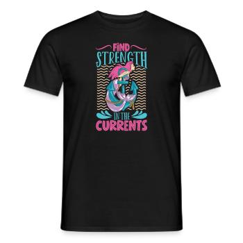 Meerjungfrau Königin Meer Königlich Ozean Monarch - Männer T-Shirt - Schwarz - Vorne - AI Model Male 178 light (178cm)