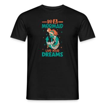 Sirène Reine, Mer, Royal, Océan, Monarque - T-shirt homme - noir - Devant - AI Model Male 178 light (178cm)