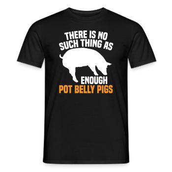 Pot Belly Pig Geschirr Und Leine Pot Belly Pig - Männer T-Shirt - Schwarz - Vorne - AI Model Male 178 light (178cm)
