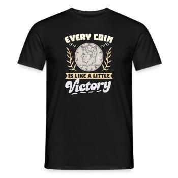 Collection de pièces de monnaie amusante pour les collectionneurs de pièces de monnaie et - T-shirt homme - noir - Devant - AI Model Male 178 light (178cm)