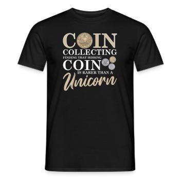 Collection de pièces de monnaie amusante pour les collectionneurs de pièces de monnaie et - T-shirt homme - noir - Devant - AI Model Male 178 light (178cm)
