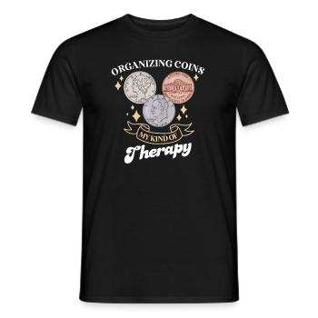 Collection de pièces de monnaie amusante pour les collectionneurs de pièces de monnaie et - T-shirt homme - noir - Devant - AI Model Male 178 light (178cm)