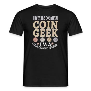 Collection de pièces de monnaie amusante pour les collectionneurs de pièces de monnaie et - T-shirt homme - noir - Devant - AI Model Male 178 light (178cm)